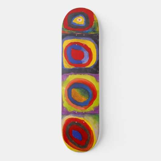 Vierkantjes w Concentrische cirkels 1 | Kandinsky  Persoonlijk Skateboard (Voorkant)