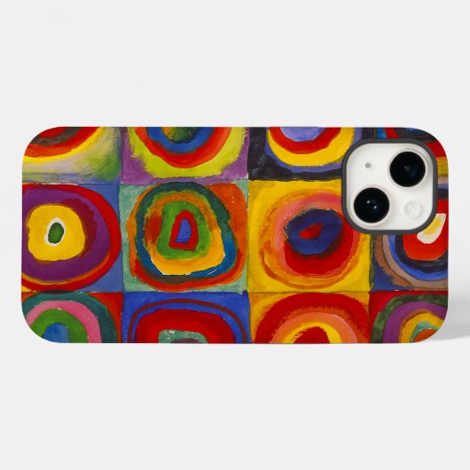 Vierkantjes w Concentrische cirkels 2 | Kandinsky Case-Mate iPhone Case (Achterkant (horizontaal))