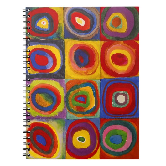 Vierkantjes w Concentrische cirkels 2 | Kandinsky  Notitieboek (Voorkant)