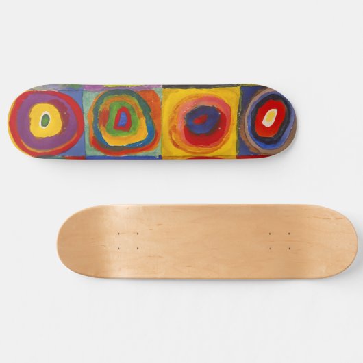Vierkantjes w Concentrische cirkels 2 | Kandinsky  Persoonlijk Skateboard (Horizontaal)