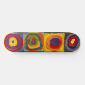 Vierkantjes w Concentrische cirkels 2 | Kandinsky  Persoonlijk Skateboard (Horizontaal)