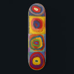 Vierkantjes w Concentrische cirkels 2 | Kandinsky  Persoonlijk Skateboard<br><div class="desc">Color Study: Squares with Concentric Circles 2 is een schilderij van Wassily Kandinsky uit 1913.</div>