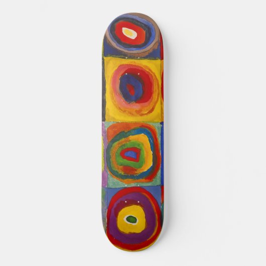 Vierkantjes w Concentrische cirkels 2 | Kandinsky  Persoonlijk Skateboard (Voorkant)