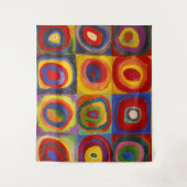 Vierkantjes w Concentrische cirkels 2 | Kandinsky  Wandkleed (Voorkant)