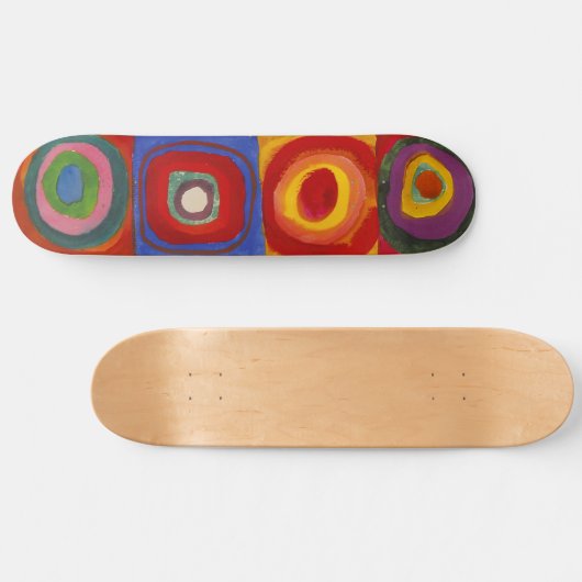 Vierkantjes w Concentrische cirkels 3 | Kandinsky  Persoonlijk Skateboard (Horizontaal)
