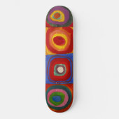 Vierkantjes w Concentrische cirkels 3 | Kandinsky  Persoonlijk Skateboard (Voorkant)