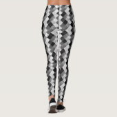 vierkantjes zwarte en witte patchwork leggings (Achterkant)