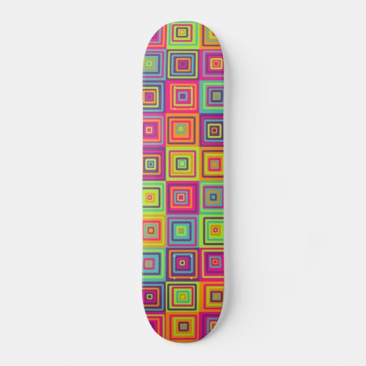 Vierkantjespatroon Persoonlijk Skateboard (Voorkant)