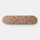 Vierkantjespatroon Persoonlijk Skateboard (Horizontaal)