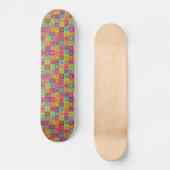 Vierkantjespatroon Persoonlijk Skateboard (Voorkant)