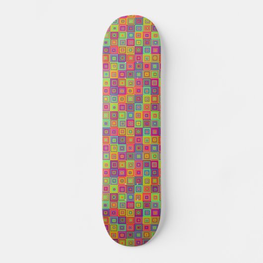 Vierkantjespatroon Persoonlijk Skateboard (Voorkant)