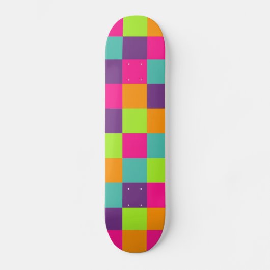 Vierkantjespatroon Skateboard (Voorkant)