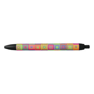 Vierkantjespatroon Zwarte Inkt Pen