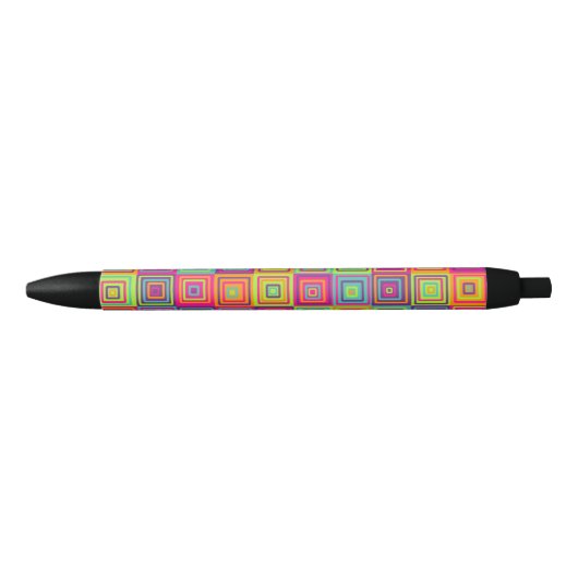 Vierkantjespatroon Zwarte Inkt Pen (Voorkant)