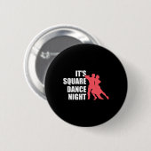 Vierkantsdansen ronde button 5,7 cm (Voorkant /achterkant)
