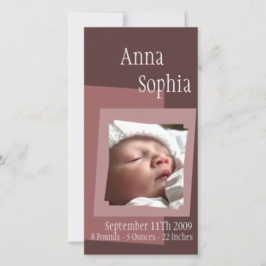 Vierkantsfotokaart Aankondiging (Voorkant)