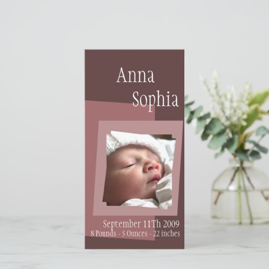 Vierkantsfotokaart Aankondiging (Staand voorkant)