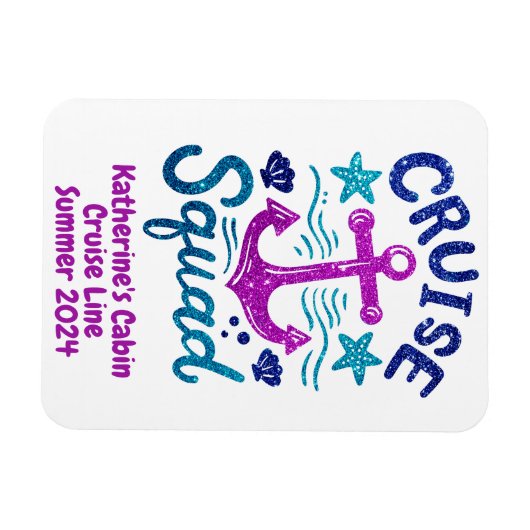 Vierkantsgroepvrienden - Aangepaste klep Magneet (Horizontaal)