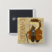 Vierkantsknop Chekhov Vierkante Button 5,1 Cm (Voorkant /achterkant)