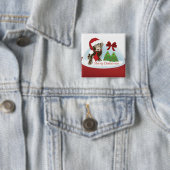 Vierkantsknop voor Kerstmis Vierkante Button 5,1 Cm (In situ)