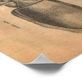  vierkantskunst Afdrukvoorbeeld Zee Life Illustrat Poster (Hoek)