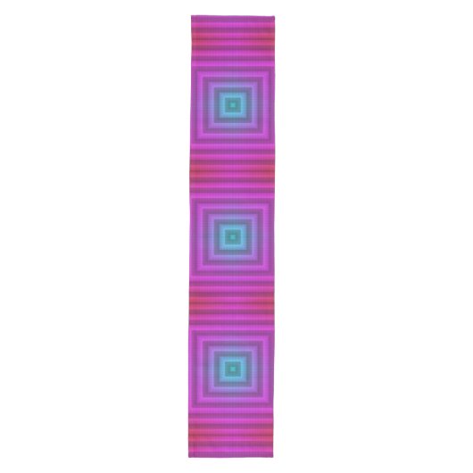 vierkantsroze blauw + uw idee medium tafelloper (Voorkant)