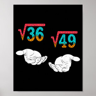 Vierkantswortel 36 49 Meme 67 Ijsdrip Wiskunde The Poster
