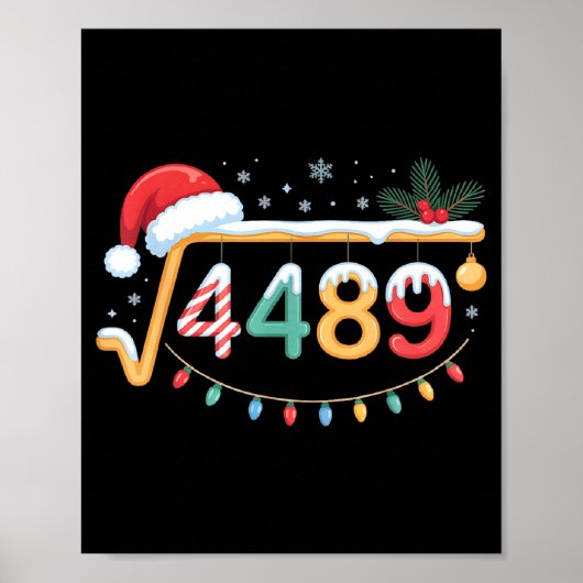 Vierkantswortel 4489 Grappig 67 Meme Wiskunde Doce Poster (Voorkant)