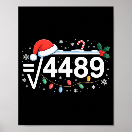 Vierkantswortel 4489 Grappig 67 Meme Wiskunde Doce Poster (Voorkant)