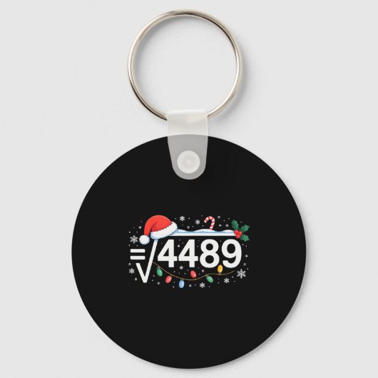 Vierkantswortel 4489 Grappig 67 Meme Wiskundeleraa Sleutelhanger (Voorkant)