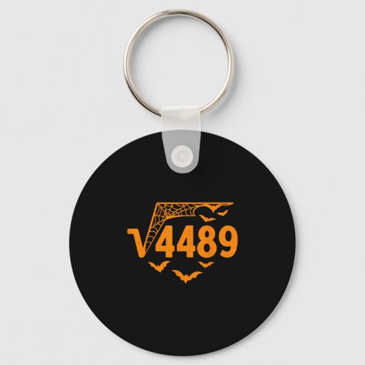 Vierkantswortel 4489 Grappige Halloween Meme 67 Wi Sleutelhanger (Voorkant)