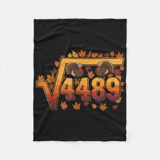 Vierkantswortel 4489 Grappige Thanksgiving Meme 67 Fleece Deken (Voorkant)