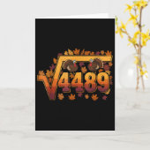 Vierkantswortel 4489 Grappige Thanksgiving Meme 67 Kaart (Gele Bloem)