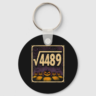 Vierkantswortel 4489 Halloween Pompoen Wiskunde Gr Sleutelhanger