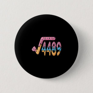 Vierkantswortel 4489 Ijs Slang Math 67 Zes Zeven Ronde Button 5,7 Cm