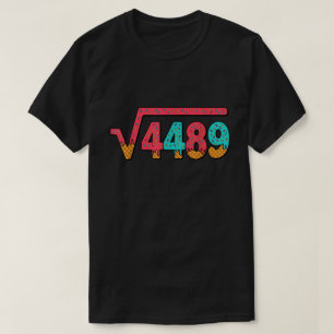 Vierkantswortel 4489 Ijsje Meme Wiskunde T-shirt