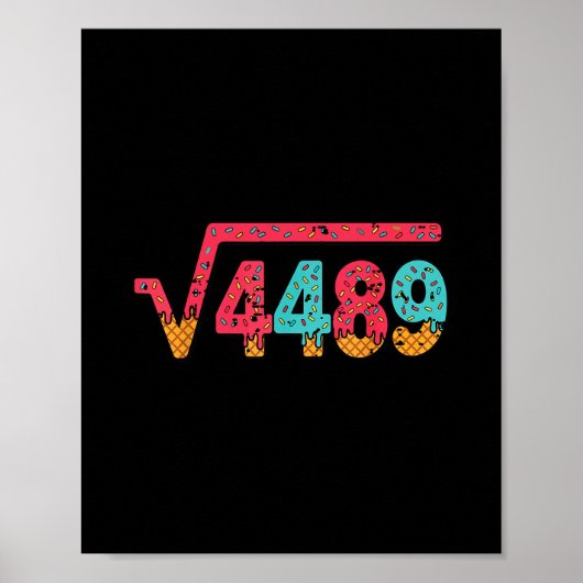 Vierkantswortel 4489 Slang Wiskunde Docent Zes Zev Poster (Voorkant)