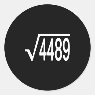 Vierkantswortel 4489 Slang Wiskunde Docent Zes Zev Ronde Sticker