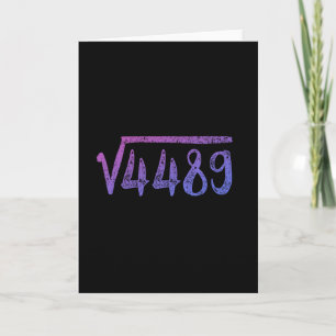 Vierkantswortel 4489 Wiskunde Docent Zes Zeven 6 7 Kaart
