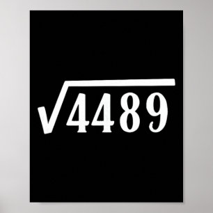 Vierkantswortel 67 Jaar Oud Cadeau Grappige Leraar Poster