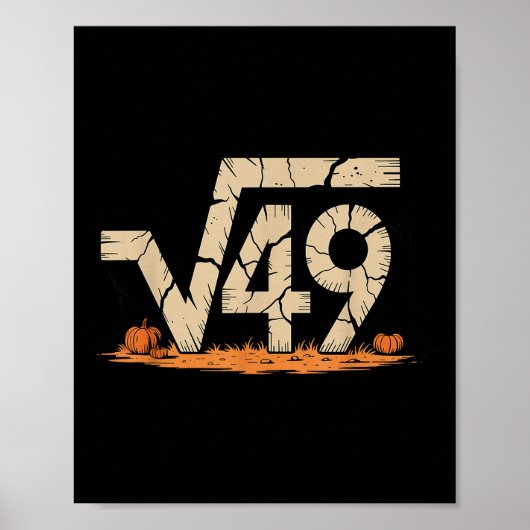 Vierkantswortel 67 Meme 6 7 Gen Alpha Halloween Ze Poster (Voorkant)