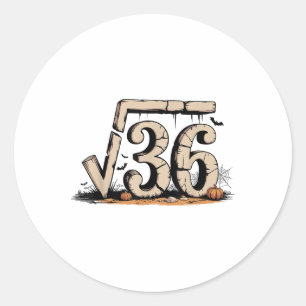 Vierkantswortel 67 Meme 6 7 Gen Alpha Halloween Ze Ronde Sticker