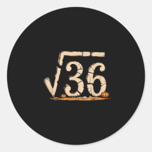 Vierkantswortel 67 Meme 6 7 Gen Alpha Halloween Ze Ronde Sticker