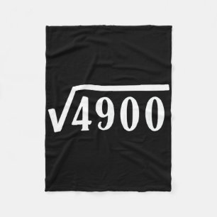 Vierkantswortel 70 Jaar Oud Cadeau Grappige Leraar Fleece Deken
