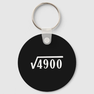 Vierkantswortel 70 Jaar Oude Cadeau Grappige Leraa Sleutelhanger