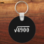 Vierkantswortel 70 Jaar Oude Cadeau Grappige Leraa Sleutelhanger (Voorkant)