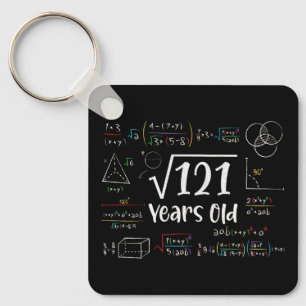 Vierkantswortel van 121 11e verjaardag 11 jaar oud sleutelhanger