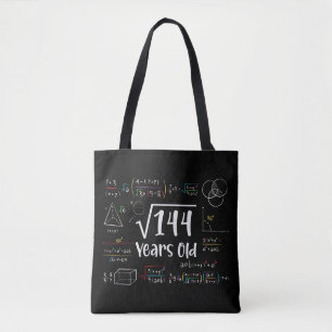 Vierkantswortel van 144 12e Verjaardag 12 Jaar Oud Tote Bag