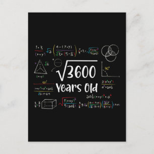 Vierkantswortel van 3600 60e Verjaardag 60 Jaar Ou Briefkaart