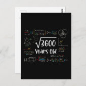 Vierkantswortel van 3600 60e Verjaardag 60 Jaar Ou Briefkaart (Voorkant / Achterkant)